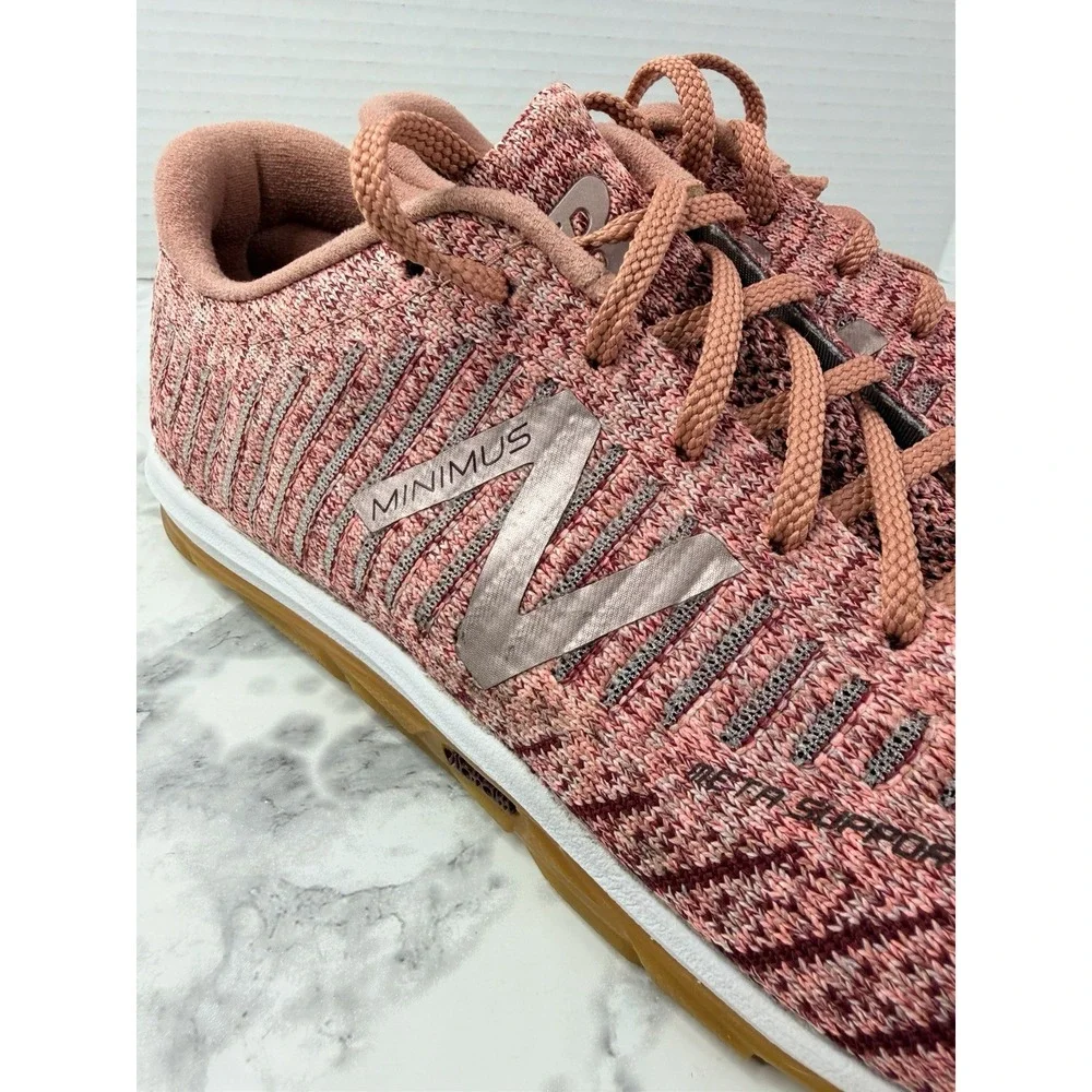 New Balance Women's Minimus  wx20VS7 Sz 9.5  Pink Barefoot Knit Running Sneaker